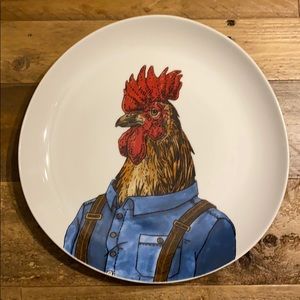 West Elm Dapper Animal Plate Rooster
